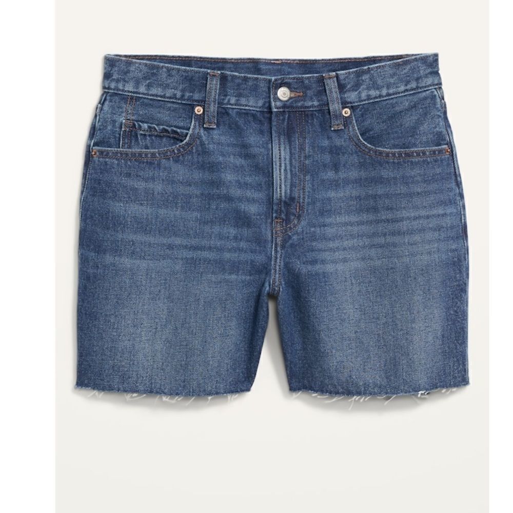 Old Navy High-Waisted Slouchy Cut-Off Jean Shorts for Women 5-inch inseam - Picture 2 of 9